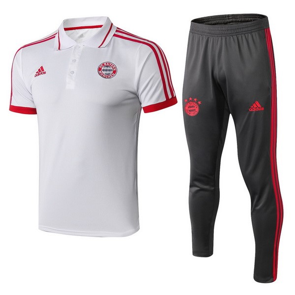 Polo Conjunto Completo Bayern Munich 2018/19 Blanco Rojo